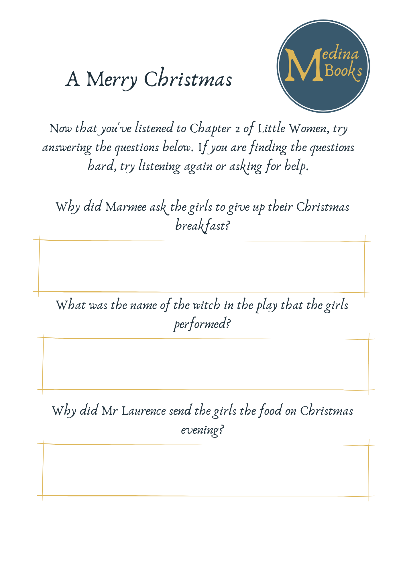 Little Women Activity Pack (Chapter Two) - Image 2