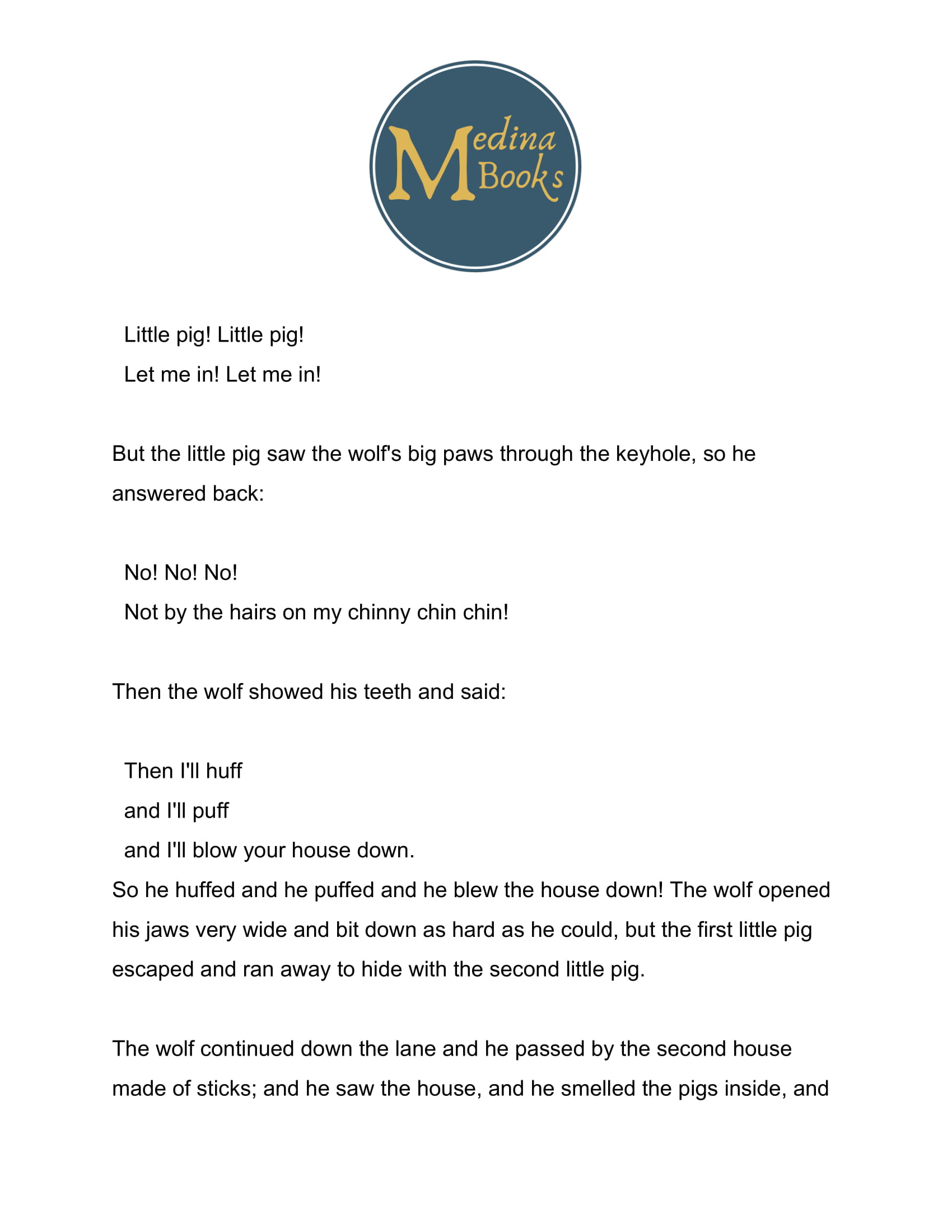 The Three Little Pigs Read-Along Sheet - Image 3